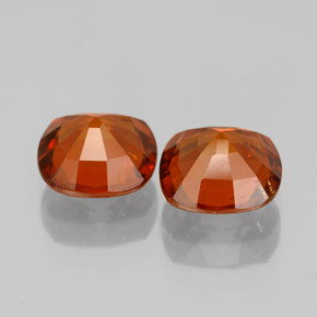 Granato essonite naturale arancione da  ct, taglio a cuscino, VS