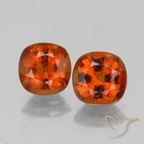 3.17ctw Naturale Arancione Ambra Granato hessonite, Cuscino, SI