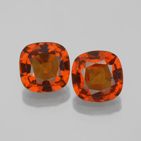 Granato essonite naturale rosso da 3,13 ct, taglio a cuscino, VS-SI