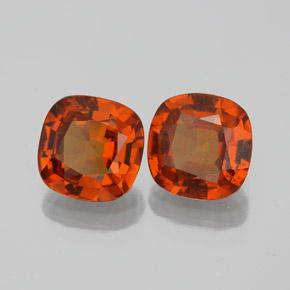 Granato essonite naturale rosso da 3,13 ct, taglio a cuscino, VS-SI