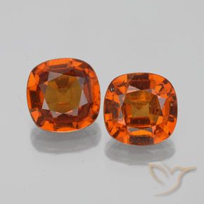 2.97ctw Naturale Arancio Medio Granato hessonite, Cuscino, VS-SI