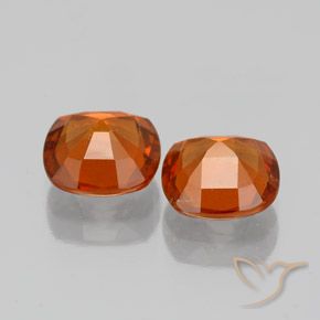 Gemme di Granato hessonite Arancio Medio naturale da 2.97 ct, Cuscino, VS-SI