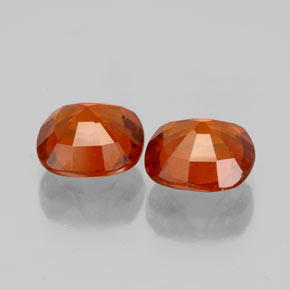 Gemme di Granato hessonite Arancio Medio naturale da 3.21 ct, Taglio a cuscino, VS-SI