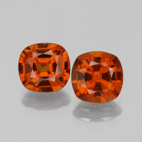 Gemme di Granato hessonite Arancio Medio naturale da 3.01 ct, Taglio a cuscino, VS-SI