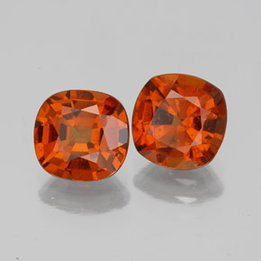 Gemme di Granato hessonite Arancio Medio naturale da 3.01 ct, Taglio a cuscino, VS-SI