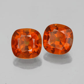 Granato essonite naturale arancione da 3,13 ct, taglio a cuscino, VS-SI