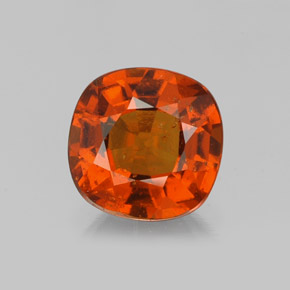 Granato essonite naturale rosso da 1,62 ct, taglio a cuscino, VS-SI