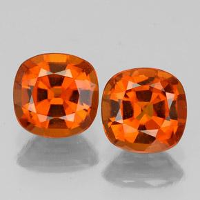 2.20ctw Naturale Arancione Ambra Granato hessonite, Cuscino, VS