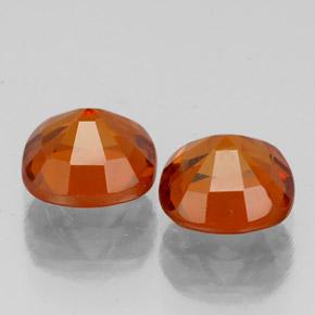 Gemme di Granato hessonite Arancione Ambra naturale da 2.20 ct, Cuscino, VS