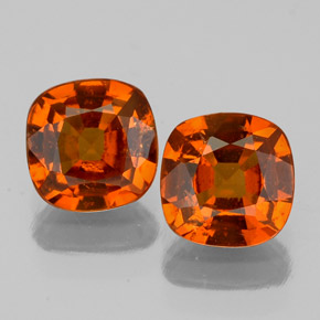 Granato essonite naturale arancione da  ct, taglio a cuscino, VS-SI