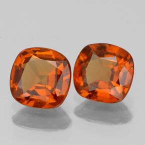 Granato essonite naturale arancione da  ct, taglio a cuscino, VS-SI