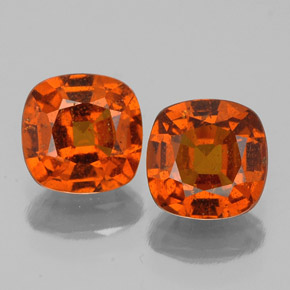Granato essonite naturale arancione da 2,08 ct, taglio a cuscino, VS-SI