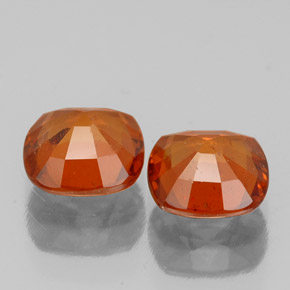 Granato essonite naturale arancione da 2,08 ct, taglio a cuscino, VS-SI
