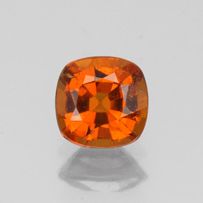 Granato essonite naturale arancione da 0,81 ct, taglio a cuscino, VS-SI