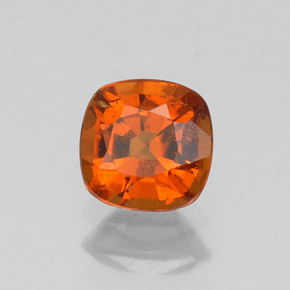 Granato essonite naturale arancione da 0,81 ct, taglio a cuscino, VS-SI