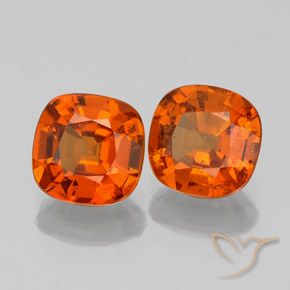Gemme di Granato hessonite Arancia Fuoco naturale da 2.12 ct, Cuscino, VS-SI