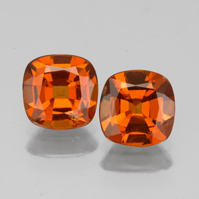 Granato essonite naturale arancione da  ct, taglio a cuscino, VS