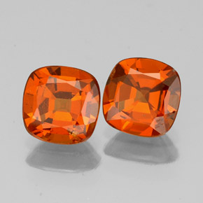 Granato essonite naturale arancione da  ct, taglio a cuscino, VS