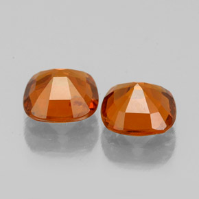 Granato essonite naturale arancione da  ct, taglio a cuscino, VS
