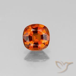 0.93ct Naturale Arancione Ambra Granato hessonite, Cuscino, VS-SI