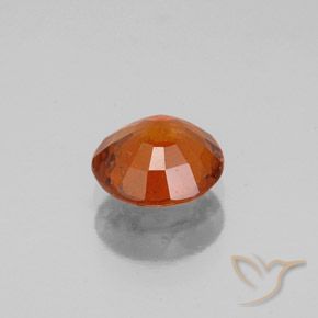 Granato hessonite Arancione rossastra naturale da 1.22 ct, Taglio rotondo, VS-SI