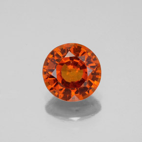 Granato essonite naturale arancione da 1,38 ct, taglio rotondo, VS-SI