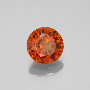 Granato essonite naturale arancione da 1,38 ct, taglio rotondo, VS-SI