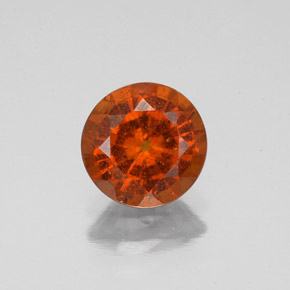 Granato hessonite Arancio cannella naturale da 1.47 ct, Taglio rotondo, VS-SI