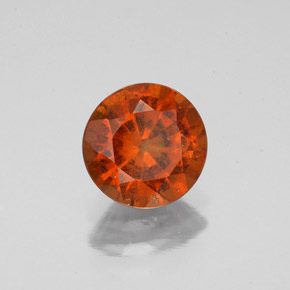Granato hessonite Arancio cannella naturale da 1.47 ct, Taglio rotondo, VS-SI