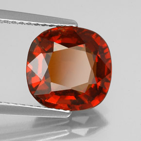 Granato essonite naturale arancione da 3,58 ct, taglio a cuscino, VS-SI