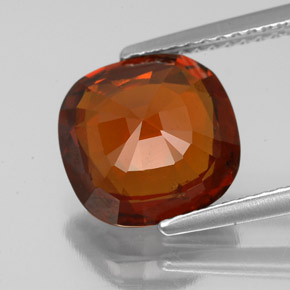 Granato essonite naturale arancione da 3,58 ct, taglio a cuscino, VS-SI