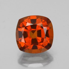 Granato essonite naturale rosso da 2,25 ct, taglio a cuscino, VS-SI