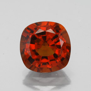 Granato essonite naturale arancione da 2,27 ct, taglio a cuscino, VS-SI