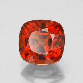 Granato essonite naturale arancione da 2,45 ct, taglio a cuscino, VS-SI