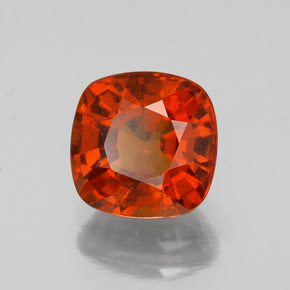 Granato essonite naturale arancione da 2,04 ct, taglio a cuscino, VS-SI