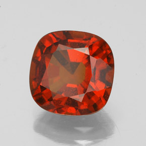 Granato essonite naturale arancione da 2,64 ct, taglio a cuscino, VS