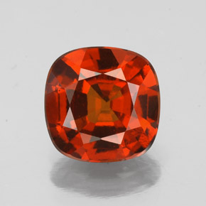 Granato essonite naturale arancione da 2,15 ct, taglio a cuscino, VS