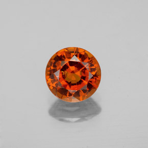 Granato essonite naturale arancione da 1,26 ct, taglio rotondo, VS-SI