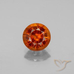 Granato essonite naturale arancione da 1,22 ct, taglio rotondo, SI