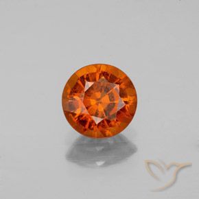 Granato essonite naturale arancione da 1,22 ct, taglio rotondo, SI