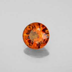 Granato essonite naturale arancione da 1,09 ct, taglio rotondo, VS