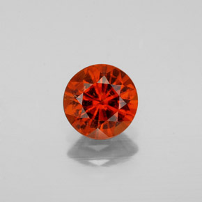 Granato essonite naturale arancione da 1,14 ct, taglio rotondo, VS-SI