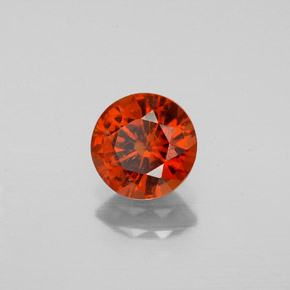 Granato essonite naturale arancione da 1,14 ct, taglio rotondo, VS-SI