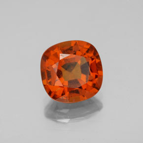 Granato essonite naturale arancione da 2,40 ct, taglio a cuscino, VS-SI