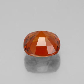 Granato essonite naturale arancione da 2,40 ct, taglio a cuscino, VS-SI