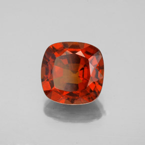 Granato essonite naturale arancione da 2,47 ct, taglio a cuscino, VS