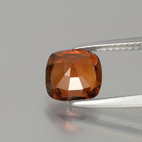 Granato essonite naturale rosso da 1,74 ct, taglio a cuscino, SI