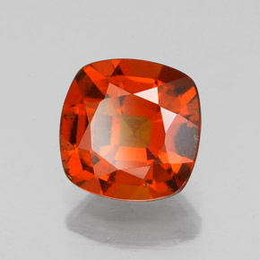 Granato essonite naturale arancione da 2,01 ct, taglio a cuscino, VS