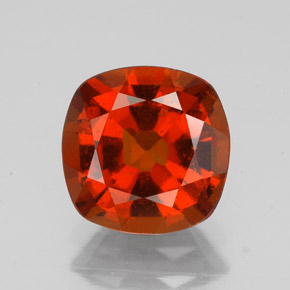 Granato essonite naturale arancione da 2,18 ct, taglio a cuscino, VS-SI