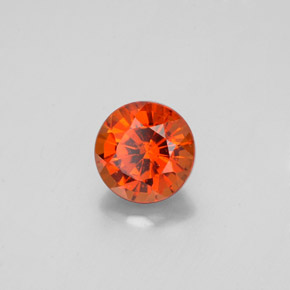 Granato essonite naturale arancione da 1,15 ct, taglio rotondo, VS